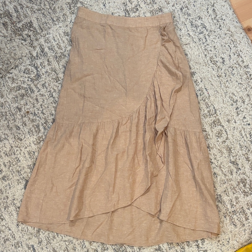 Madewell Tan Midi Skirt